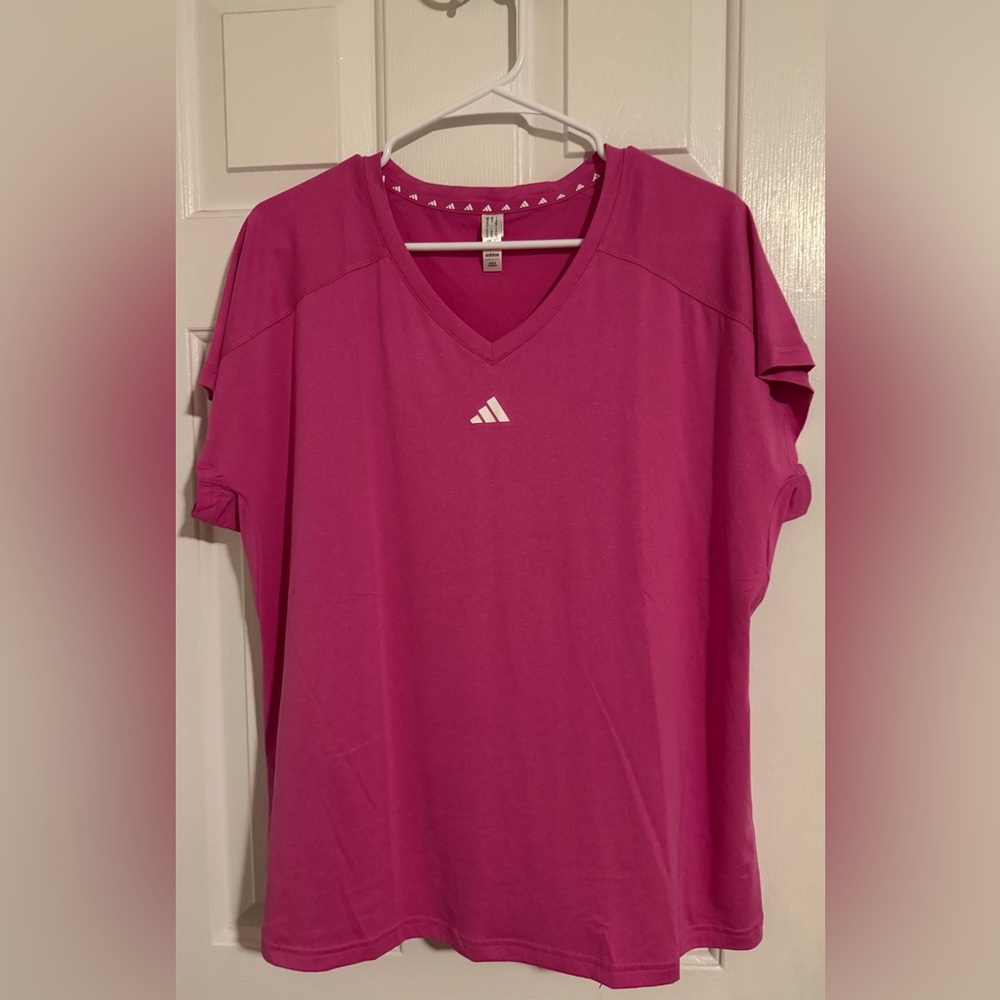 Adidas Women's Bright Pink Short Sleeve Tee